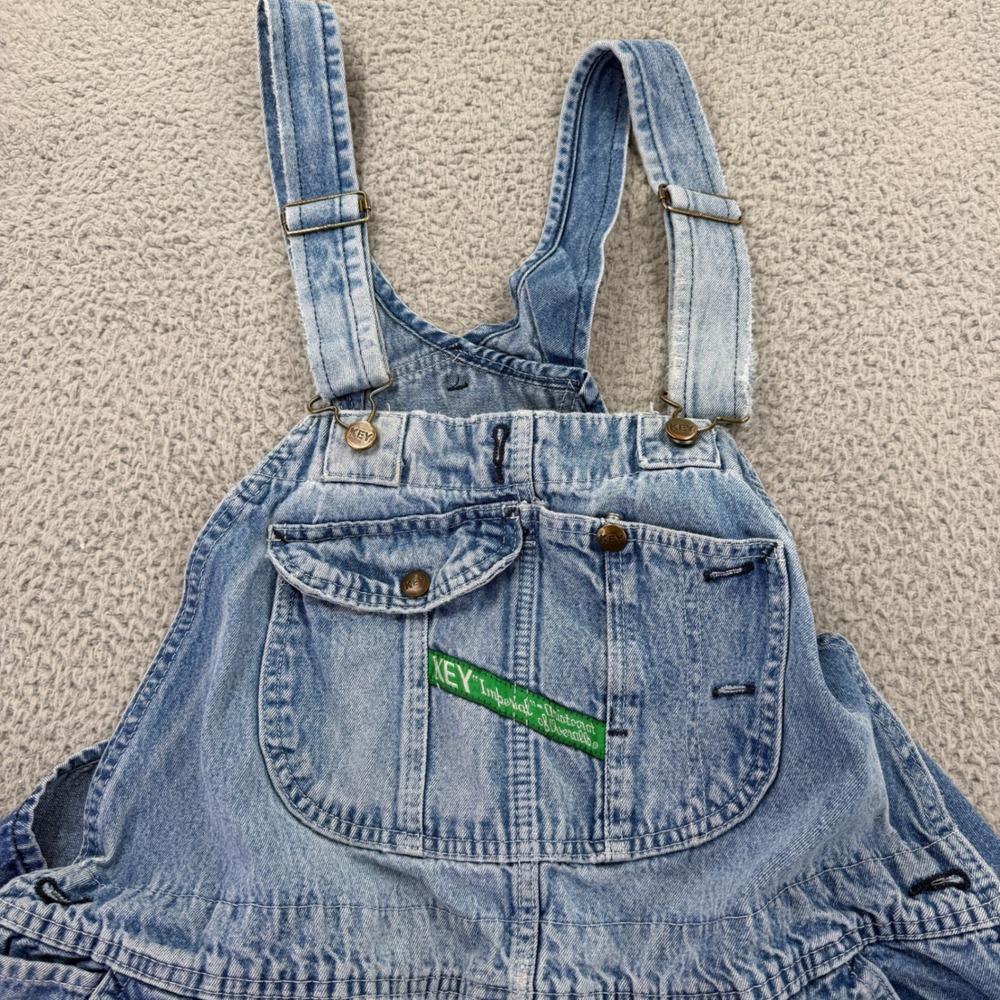 Key Imperial Aristocrat of Overalls Mens 44x26 Hemmed Light Wash Denim Bibs
